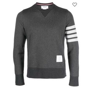 Thom Browne Gray 4-Bar Stripe Sweatshirt Size 1 Made in Japan